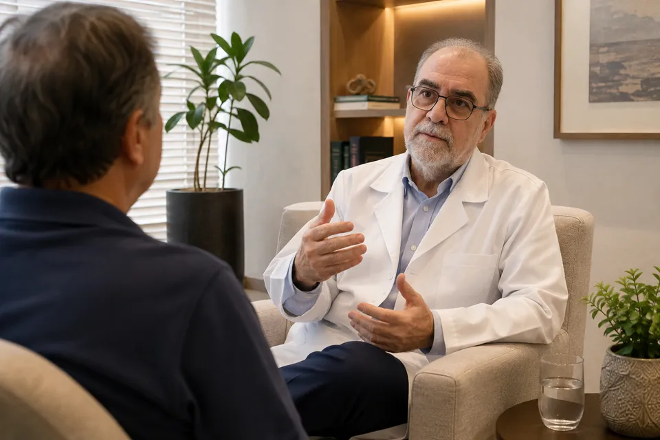 Dr. Paulo Palma em acompanhamento clínico sobre saúde metabólica
